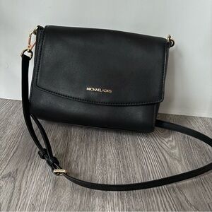 Michael Kors Black Leather Crossbody Bag